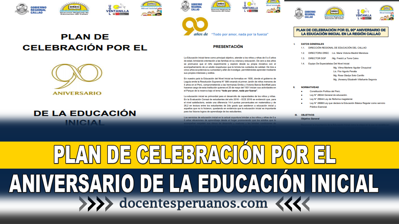 Plan De Celebraci N Por El Aniversario De La Educaci N Inicial