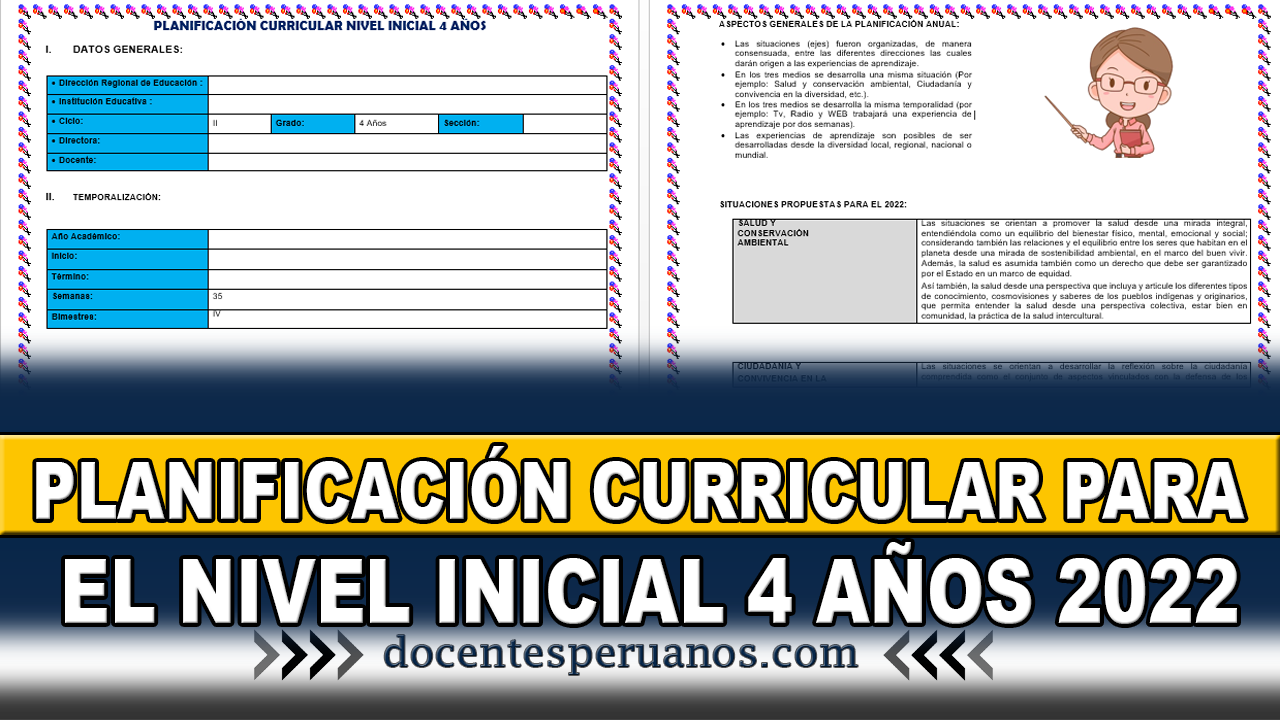 Planificaci N Curricular Para El Nivel Inicial A Os