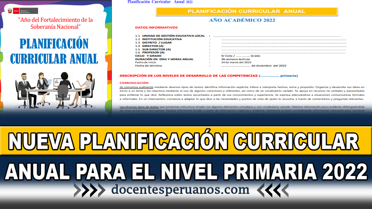 Nueva Planificaci N Curricular Anual Para El Nivel Primaria