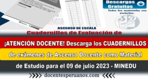 Atenci N Docente Descarga Todos Los Cuadernillos De Ex Menes De