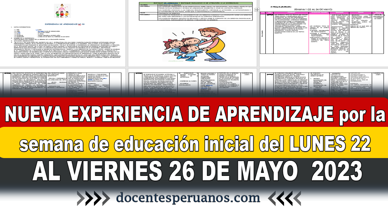 Nueva Experiencia De Aprendizaje Por La Semana De Educaci N Inicial Del