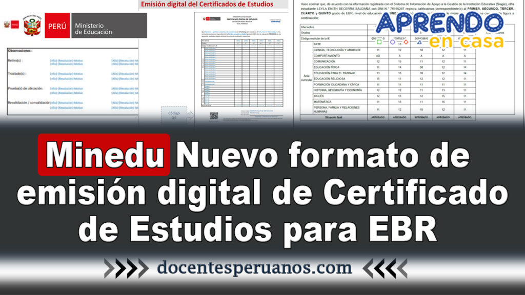 EMISION DE CERTIFICADO DE ESTUDIOS PARA EBR