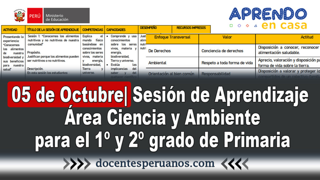 sesion de aprendizaje ciencia y ambiente