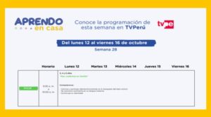 SEMANA 28 HORARIO TV Y RADIO NACIONAL