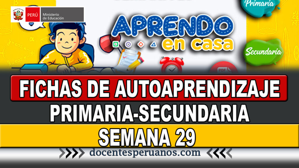 SEMANA 29 FICHAS DE AUTOAPRENDIZAJE