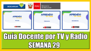 SEMANAN 29 GUIA DOCENTE POR RADIO NACIONAL Y TV