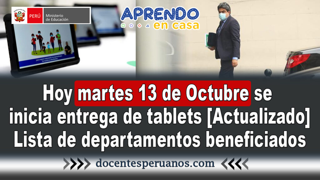 entrega de tablets hoy martes 13 de octubre