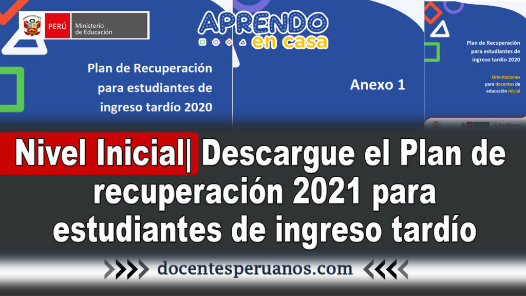 plan de recuperación 2021 nivel inicial