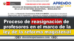 proceso de reasignacion docente