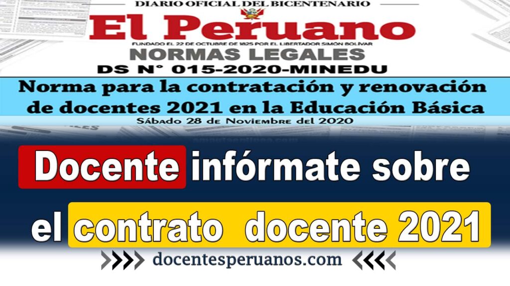 Docente infórmate sobre el contrato docente 2021