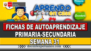 fichas de autoaprendizaje semana 31