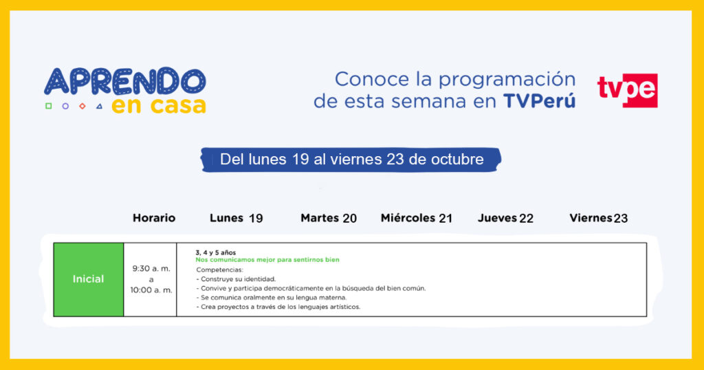 SEMANA 33 PROGRAMACIÓN POR TV Y RADIO APRENDO EN CASA