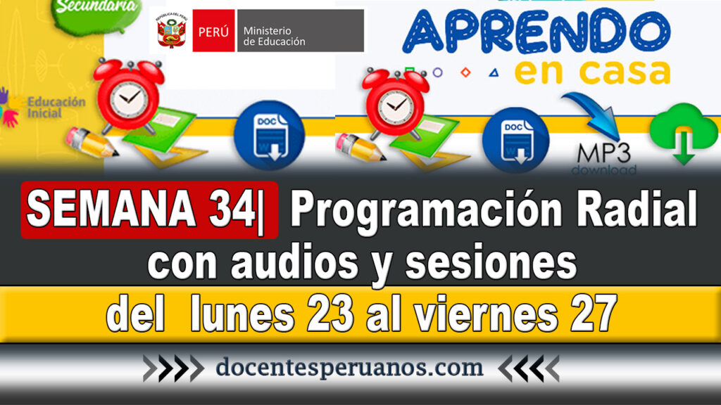 programación radial semana 34 aprendo en casa