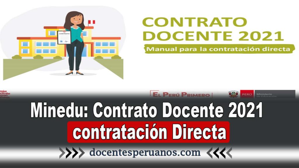 Minedu:l Contrato docente 2021 contratación directa