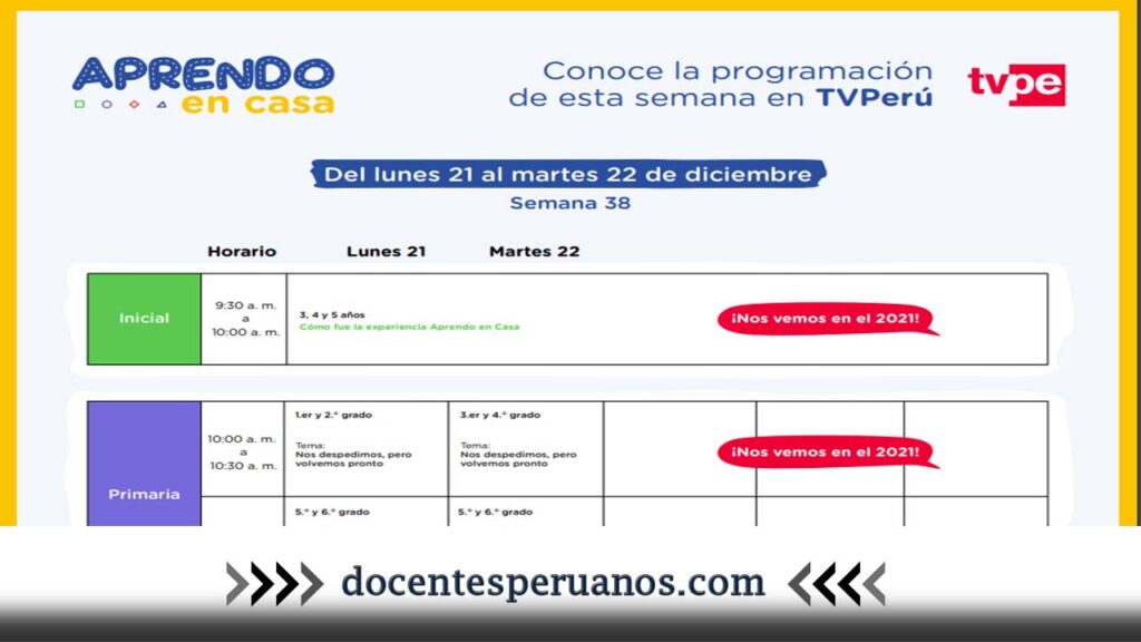 Semana 38| Toda la Programación por Tv y Radio Nacional del Lunes 21 al Martes 22 de Diciembre 2020