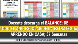 Balance de todo el año escolar