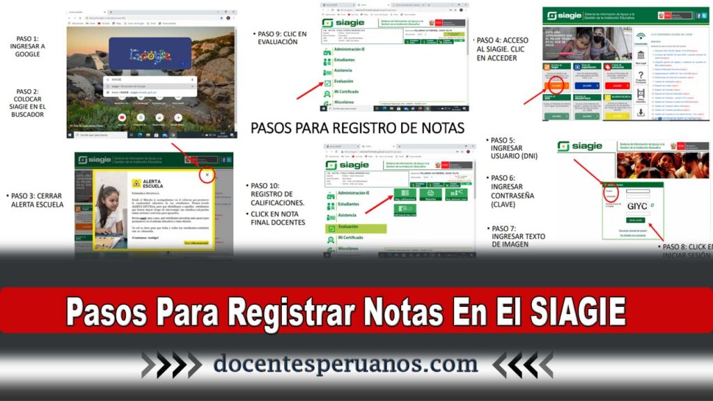 Pasos Para Registrar Notas En El SIAGIE