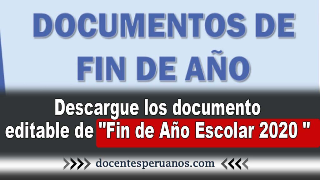 Documentos de fin de año - Descargue el documento editable