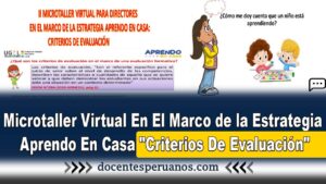 Microtaller Virtual En El Marco de la Estrategia Aprendo En Casa "Criterios De Evaluación"