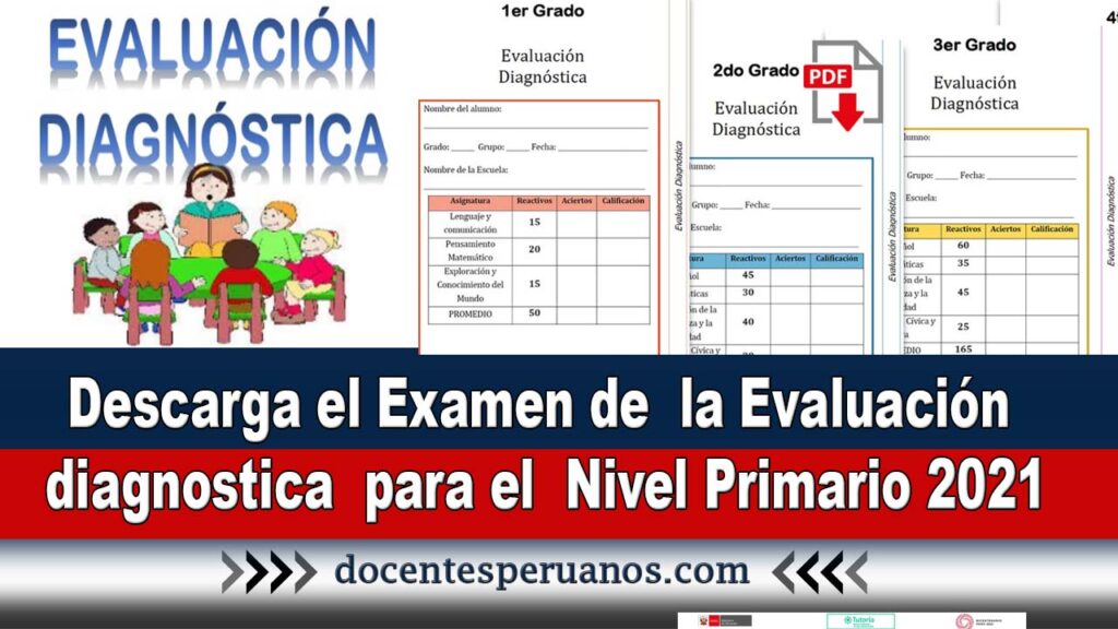 Descarga el Examen de la Evaluación diagnostica para el Nivel Primario 2021