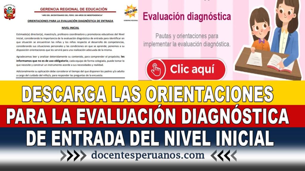 orientaciones para la evaluación diagnostica