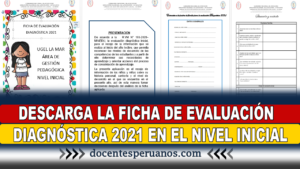 FICHA DE EVALUACIÓN DIAGNÓSTICA 2021