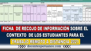 FICHA PARA EL RECOJO DE INFORMACION