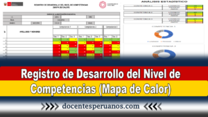 Registro de Desarrollo del Nivel de Competencias (Mapa de Calor)