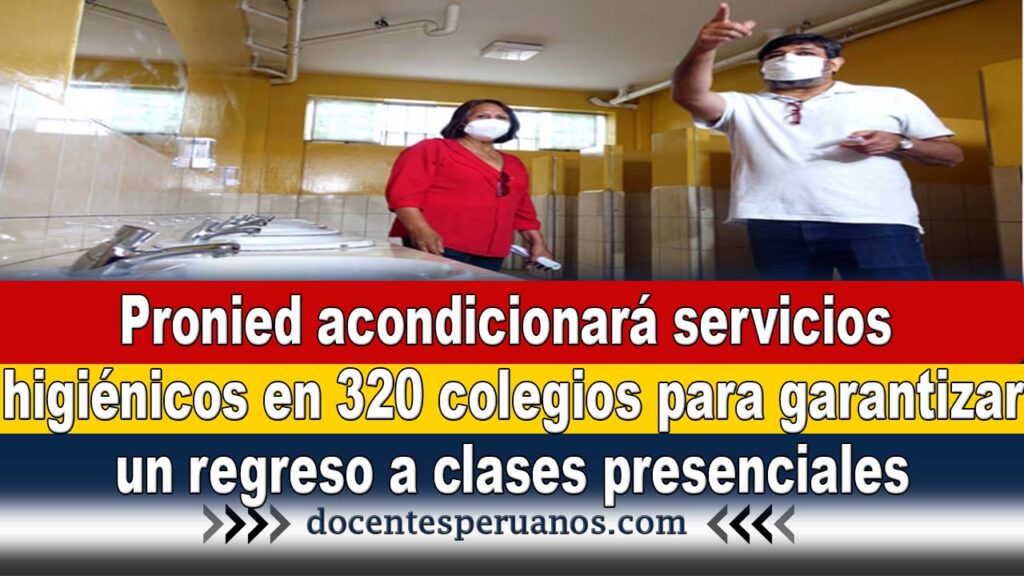 Pronied acondicionará servicios higiénicos en 320 colegios para garantizar un regreso a clases presenciales