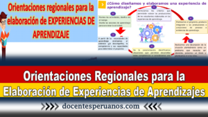 Orientaciones Regionales para la Elaboración de Experiencias de Aprendizajes