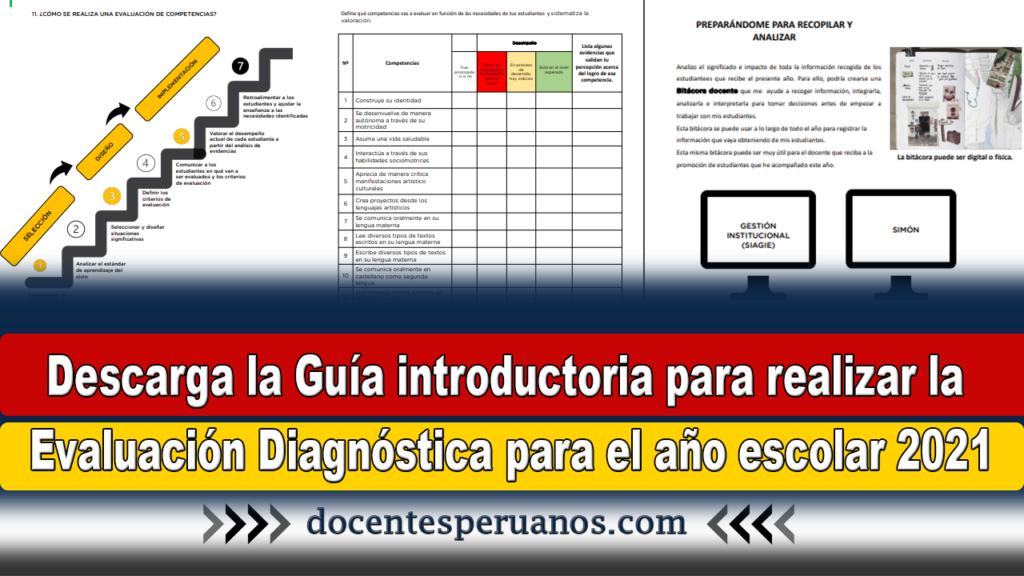 Descarga la Guía introductoria para realizar la Evaluación Diagnóstica para el año escolar 2021