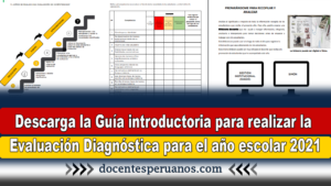 Descarga la Guía introductoria para realizar la Evaluación Diagnóstica para el año escolar 2021