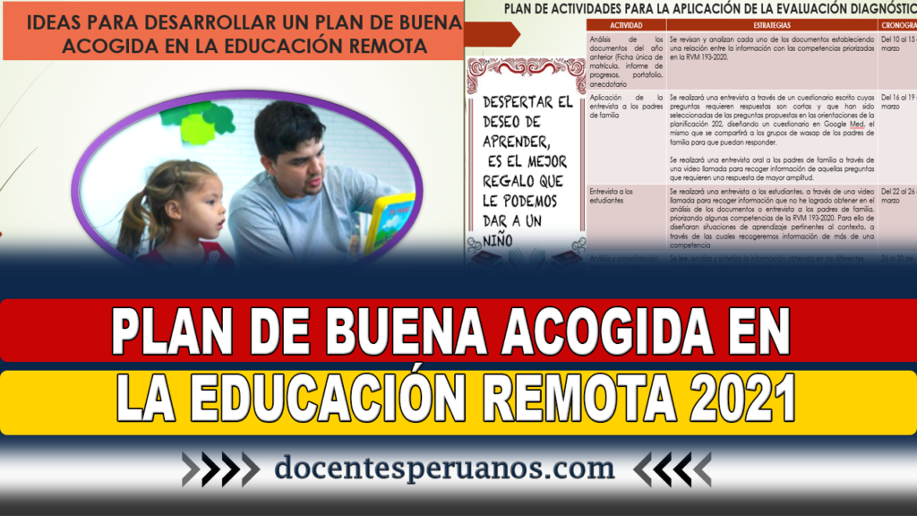 PLAN DE BUENA ACOGIDA EN LA EDUCACIÓN REMOTA 2021