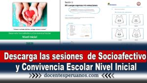 Descarga las sesiones de Socioafectivo y Convivencia Escolar Nivel Inicial