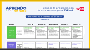 Semana 1| Toda la Programación por Tv y Radio Nacional del Lunes 19 al Viernes 23 de Abril 2021