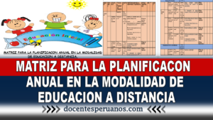 MATRIZ PARA LA PLANIFICACON ANUAL EN LA MODALIDAD DE EDUCACION A DISTANCIA