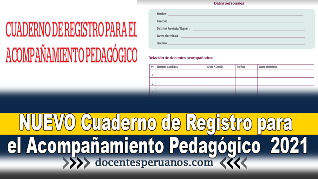 NUEVO Cuaderno de Registro para el Acompañamiento Pedagógico 2021