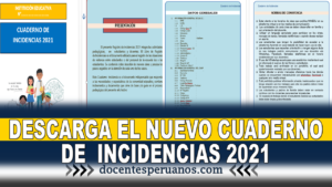 DESCARGA EL NUEVO CUADERNO DE INCIDENCIAS 2021