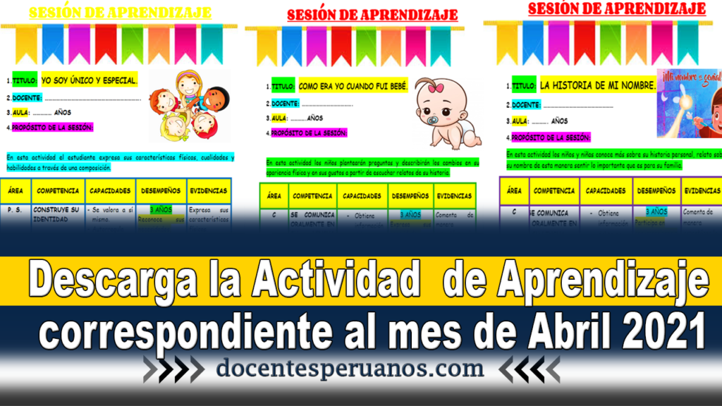 Descarga la Actividad de Aprendizaje correspondiente al mes de Abril 2021