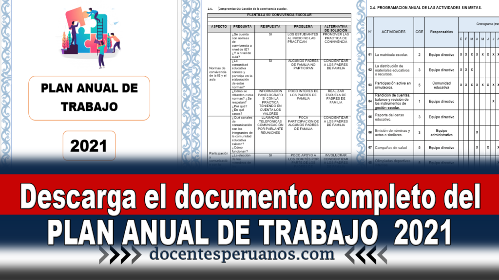 Descarga el documento completo del PLAN ANUAL DE TRABAJO 2021