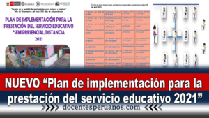 NUEVO “Plan de implementación para la prestación del servicio educativo 2021”