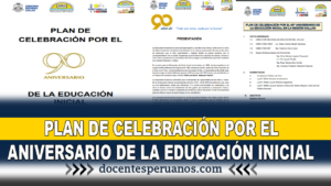 PLAN DE CELEBRACIÓN POR EL ANIVERSARIO DE LA EDUCACIÓN INICIAL