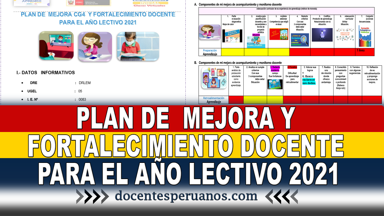 PLAN DE MEJORA Y FORTALECIMIENTO DOCENTE PARA EL AÑO LECTIVO 2021