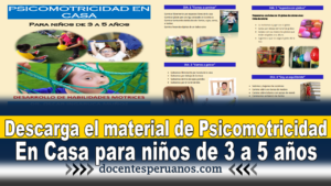 Descarga el material de Psicomotricidad En Casa para niños de 3 a 5 años