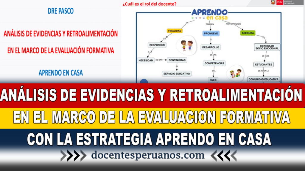 ANÁLISIS DE EVIDENCIAS Y RETROALIMENTACIÓN EN EL MARCO DE LA EVALUACION FORMATIVA CON LA ESTRATEGIA APRENDO EN CASA