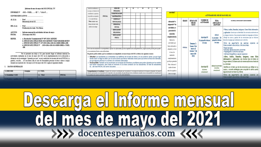 Descarga el Informe mensual del mes de mayo del 2021