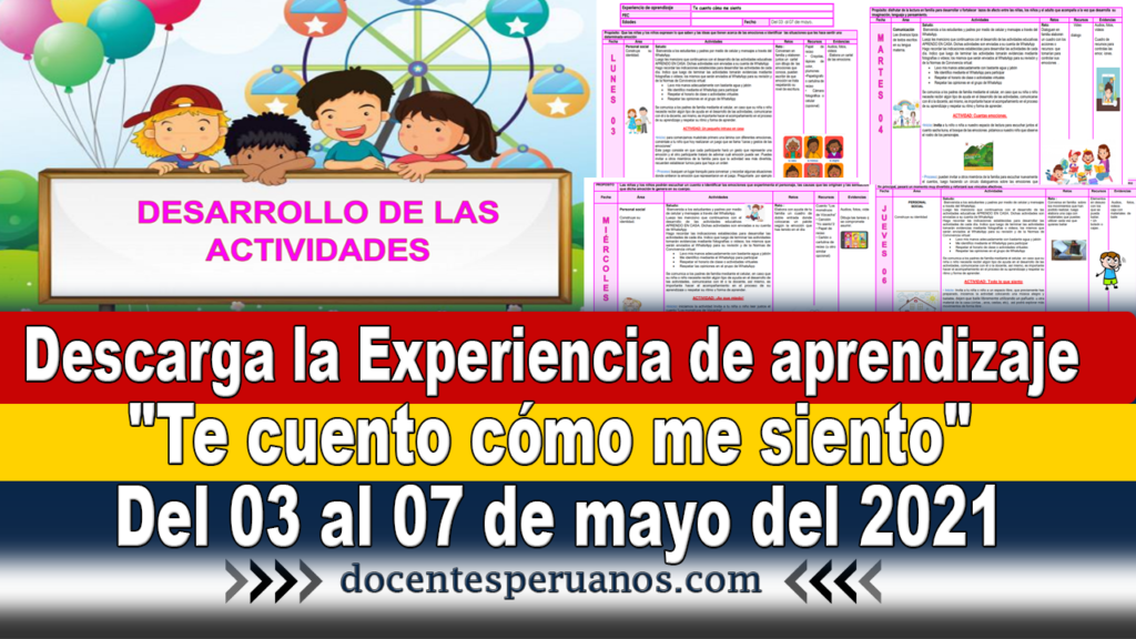 Experiencia De Aprendizaje 2021 Dpcc 03 Al 07 De Mayo 4628