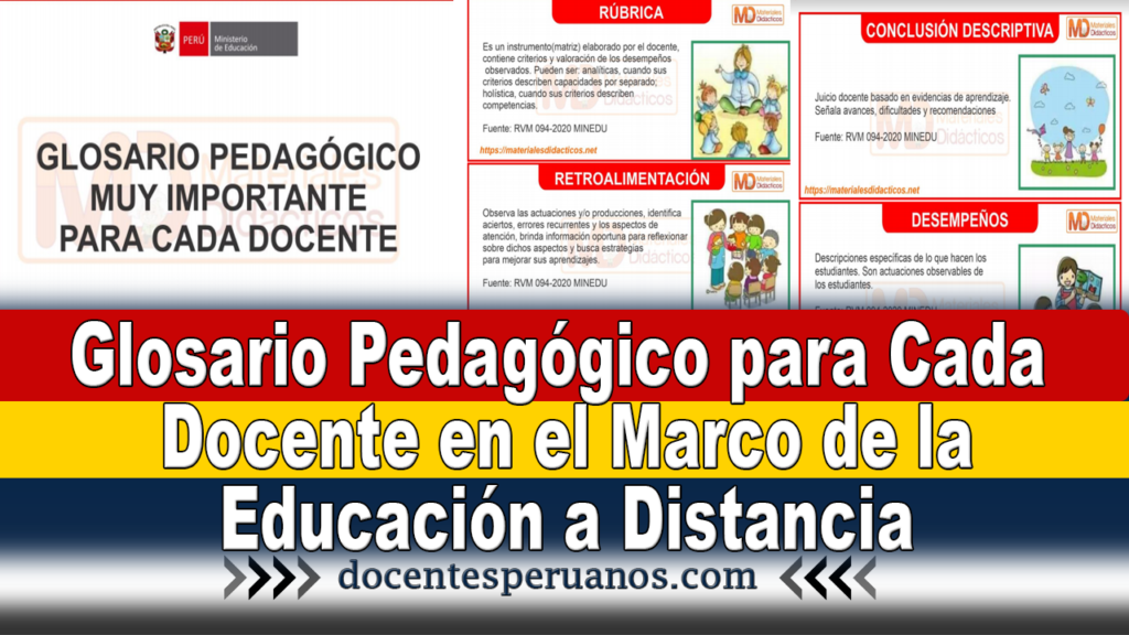 Glosario Pedagógico para Cada Docente en el Marco de la Educación a Distancia