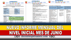 NUEVO INFORME MENSUAL DEL NIVEL INICIAL MES DE JUNIO