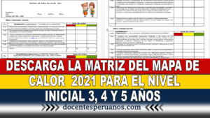 DESCARGA LA MATRIZ DEL MAPA DE CALOR 2021 PARA EL NIVEL INICIAL 3, 4 Y 5 AÑOS